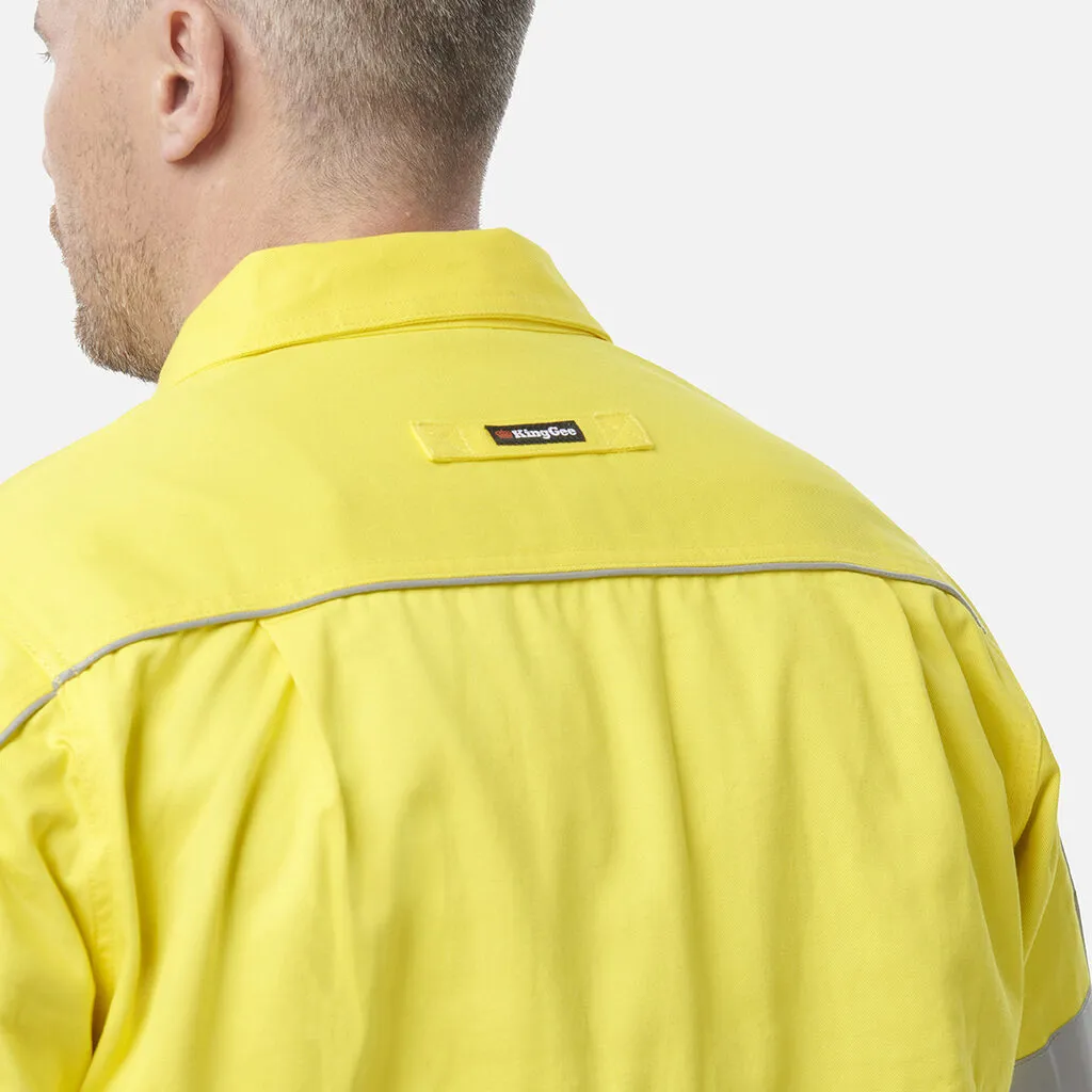 King Gee Originals Hi-Vis Reflective Cotton Drill Work Jacket (K55905)-