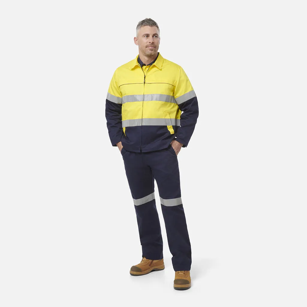 King Gee Originals Hi-Vis Reflective Cotton Drill Work Jacket (K55905)-