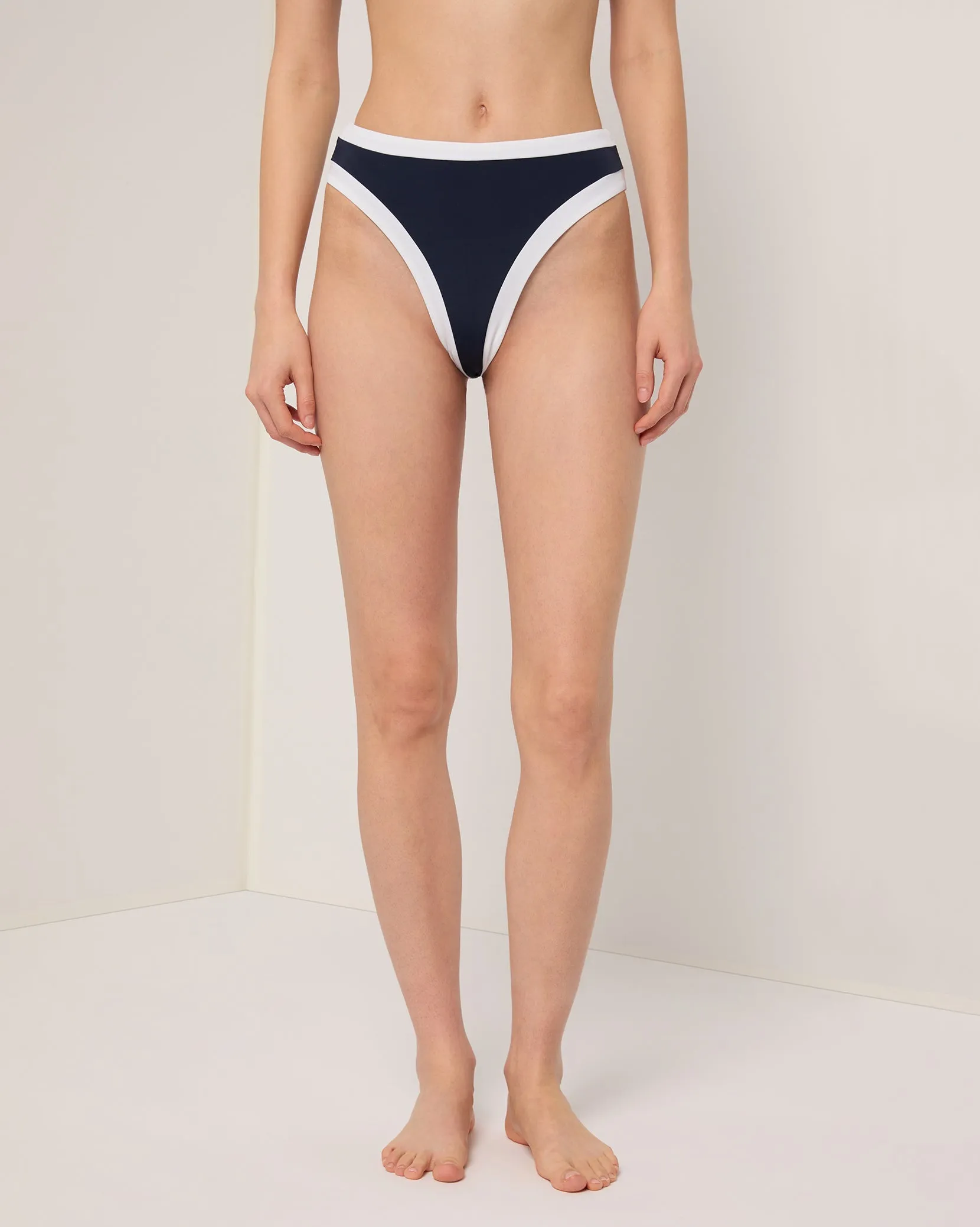 Lana Bikini Bottom | Deep Navy/White