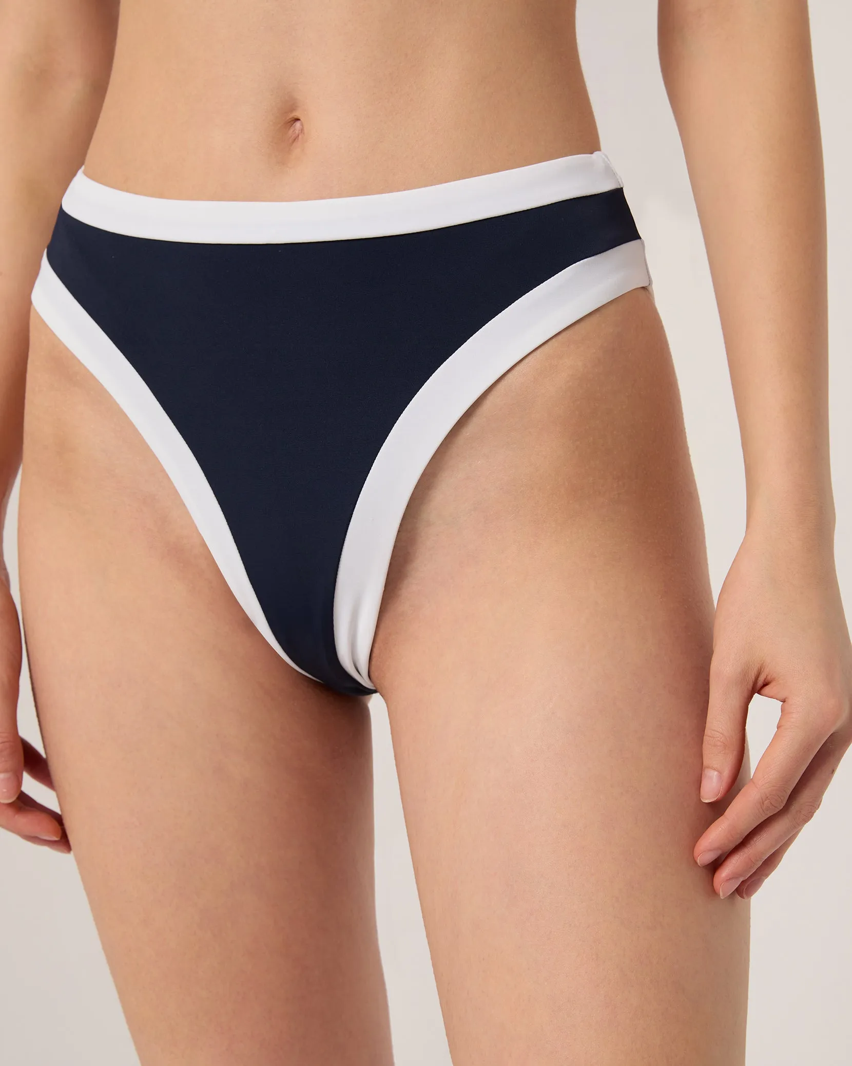 Lana Bikini Bottom | Deep Navy/White