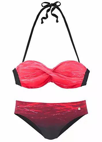 LASCANA Underwired Ombre Bandeau Bikini Set | Grattan