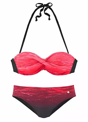 LASCANA Underwired Ombre Bandeau Bikini Set | Grattan