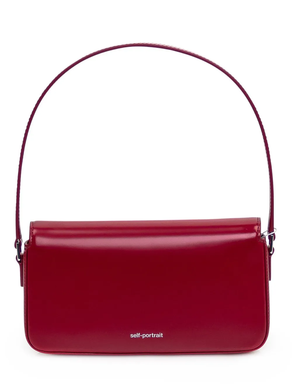 Leather Burgundy Baguette Bag