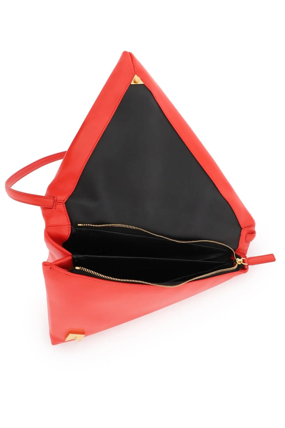 Leather Prisma Triangle Bag