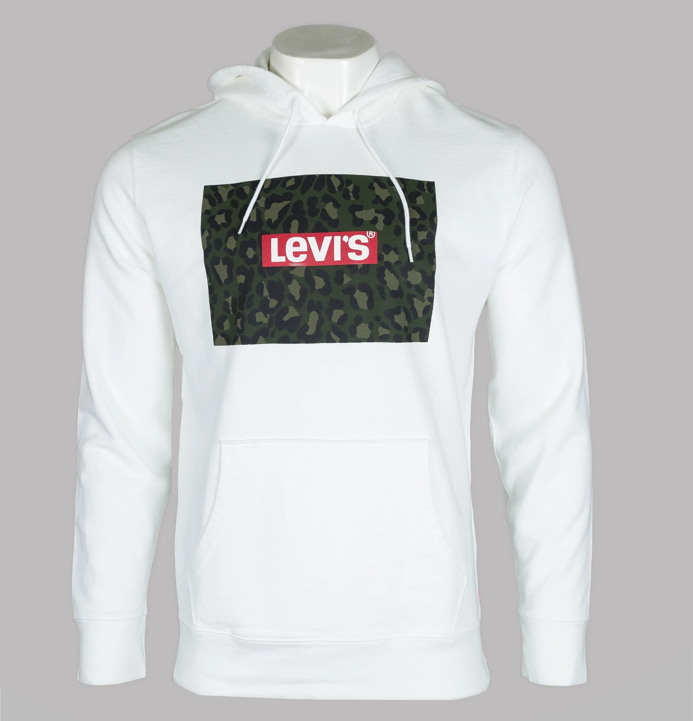 Levi's Graphic Cheetah Printed Hoodie White