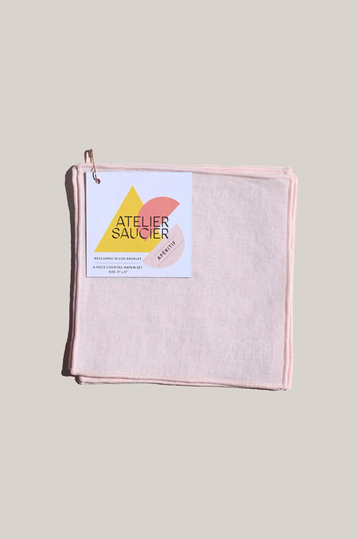 Linen Cocktail Napkins - Blush