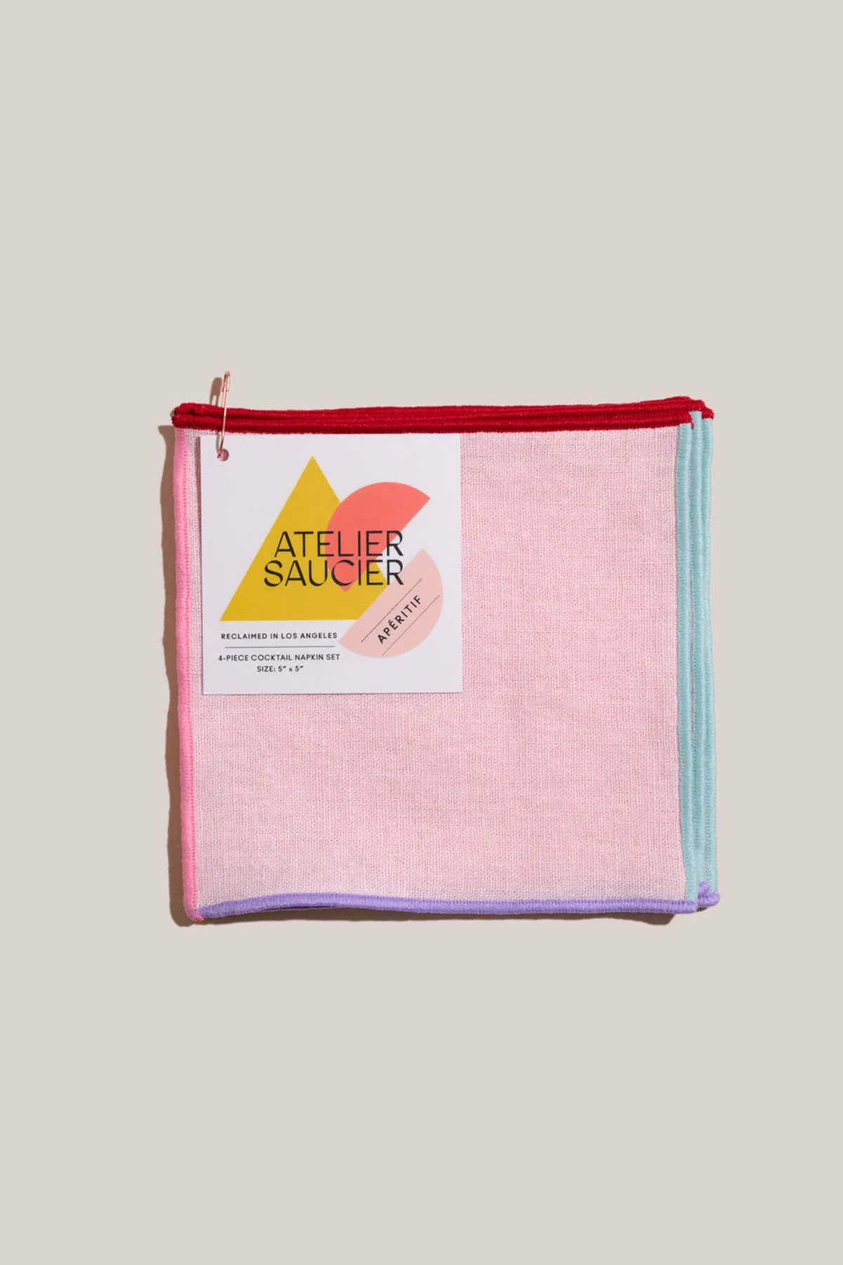 Linen Cocktail Napkins - Candy Crush