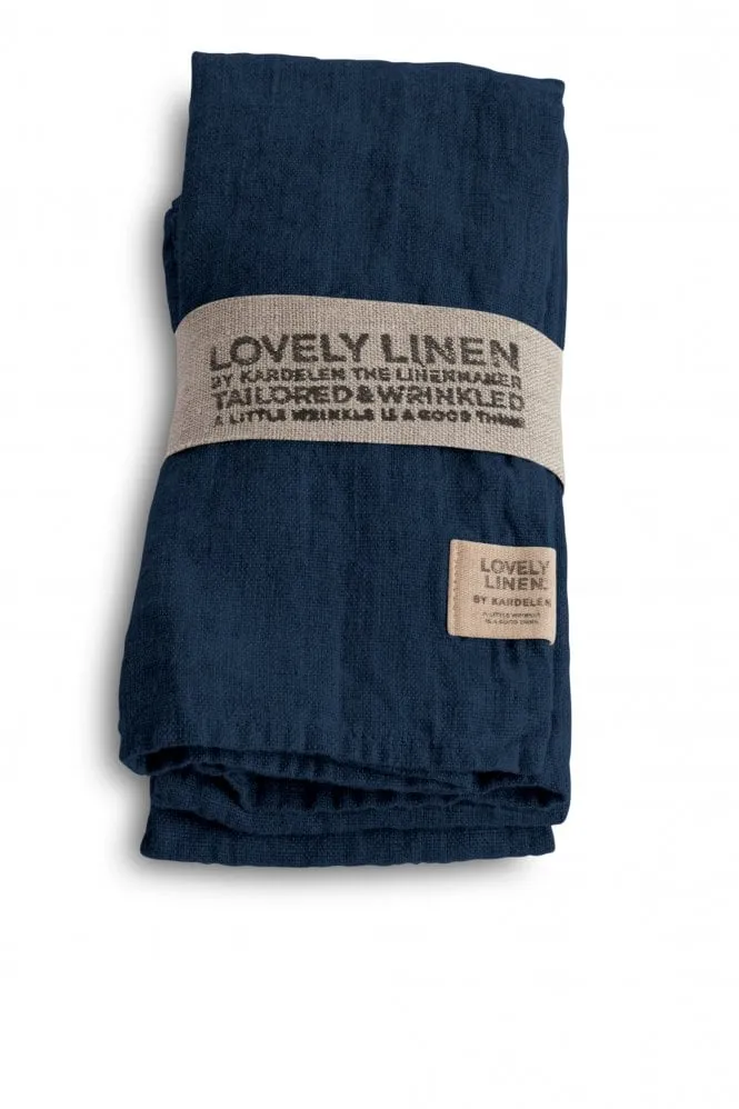 Linen Napkins in Midnight Blue    