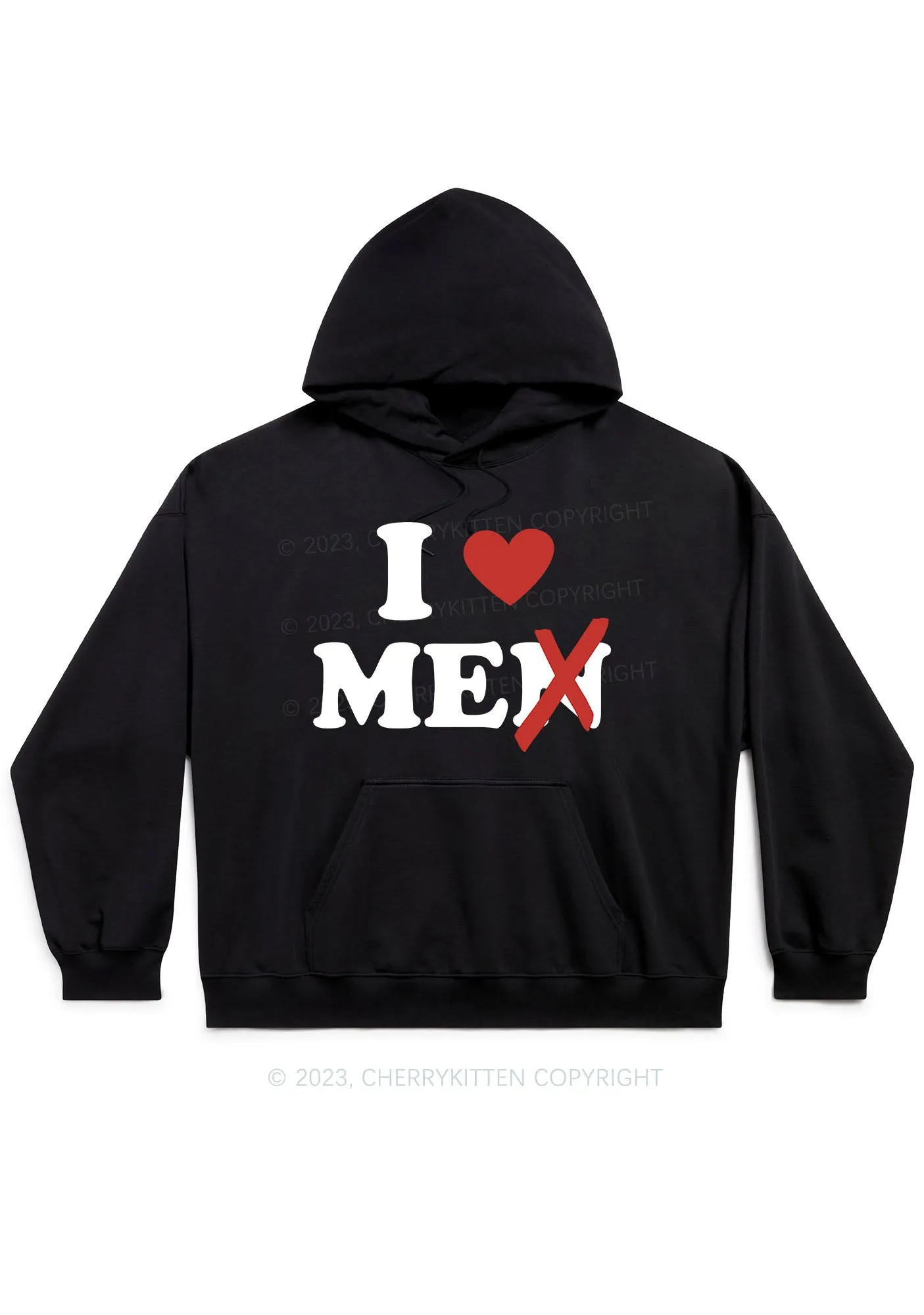 Love Me Not Men Y2K Hoodie Cherrykitten