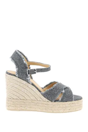 lurex bromelia wedge sandals BROMELIA 8ED 032 GRIS OSCURO PLATA