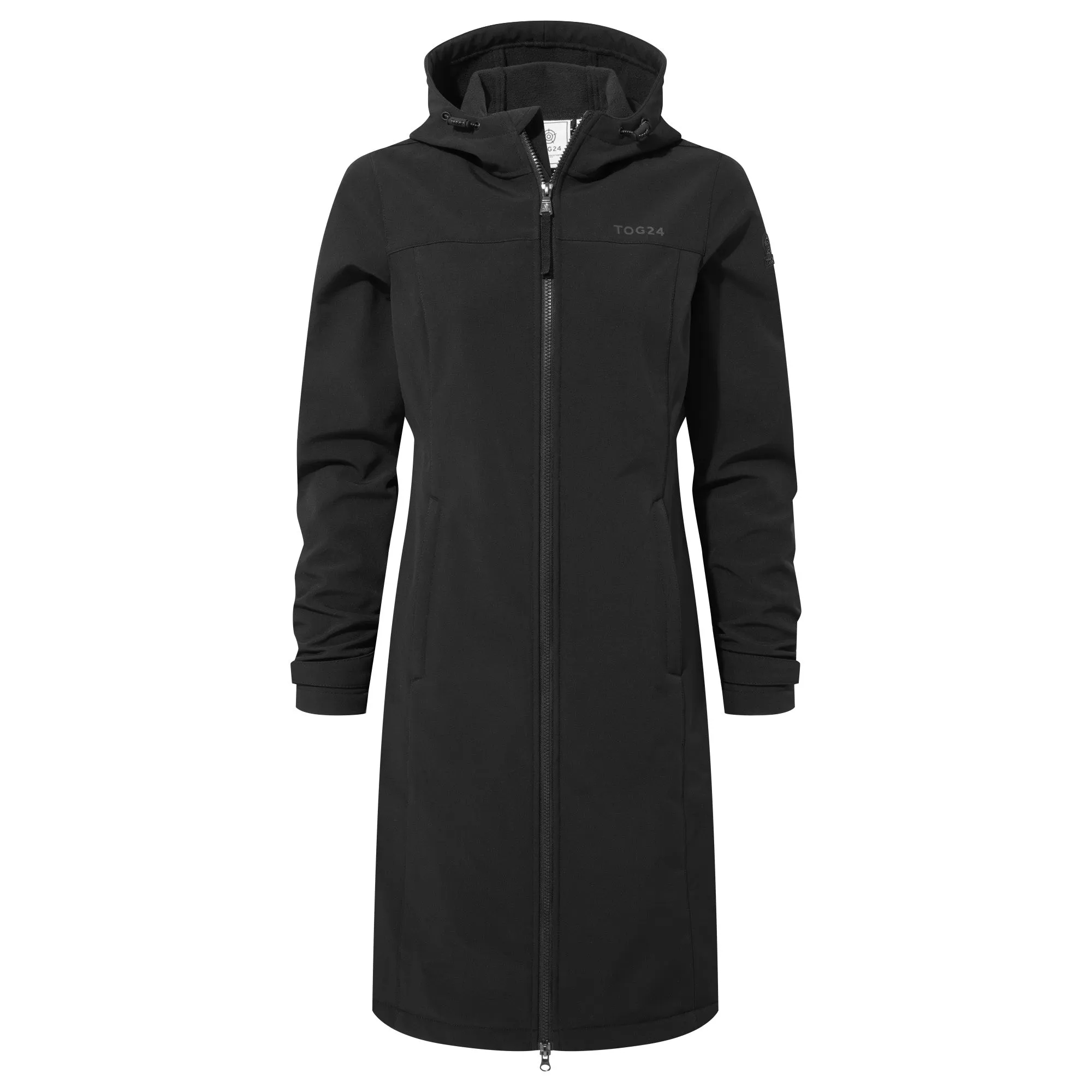 Marina Womens Extra Long Softshell Jacket - Black