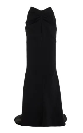 Maticevski Draped Crepe Maxi Skirt