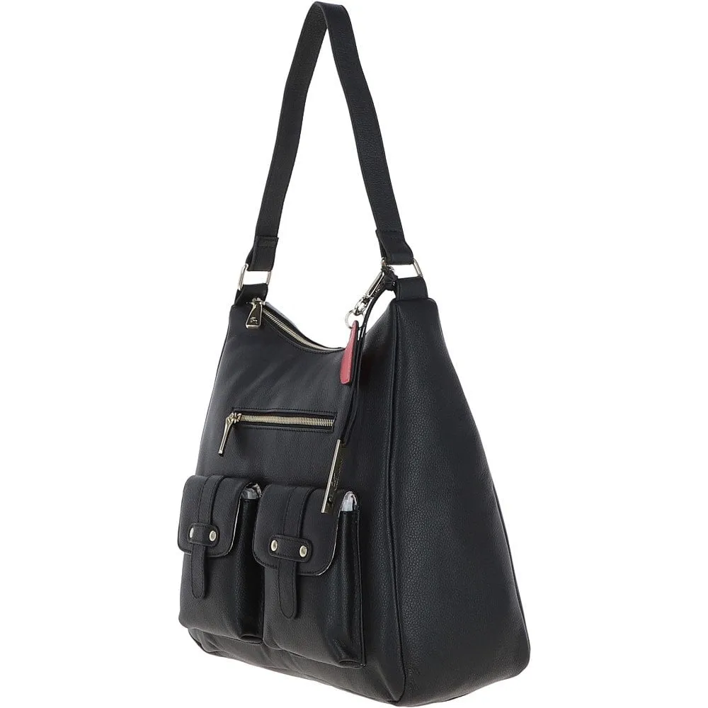 Medium Leather Shoulder Bag Black: 60660