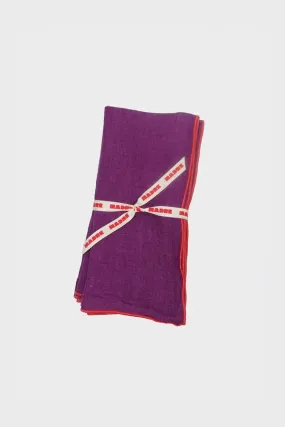 Medium Set of Four Napkins - Plum