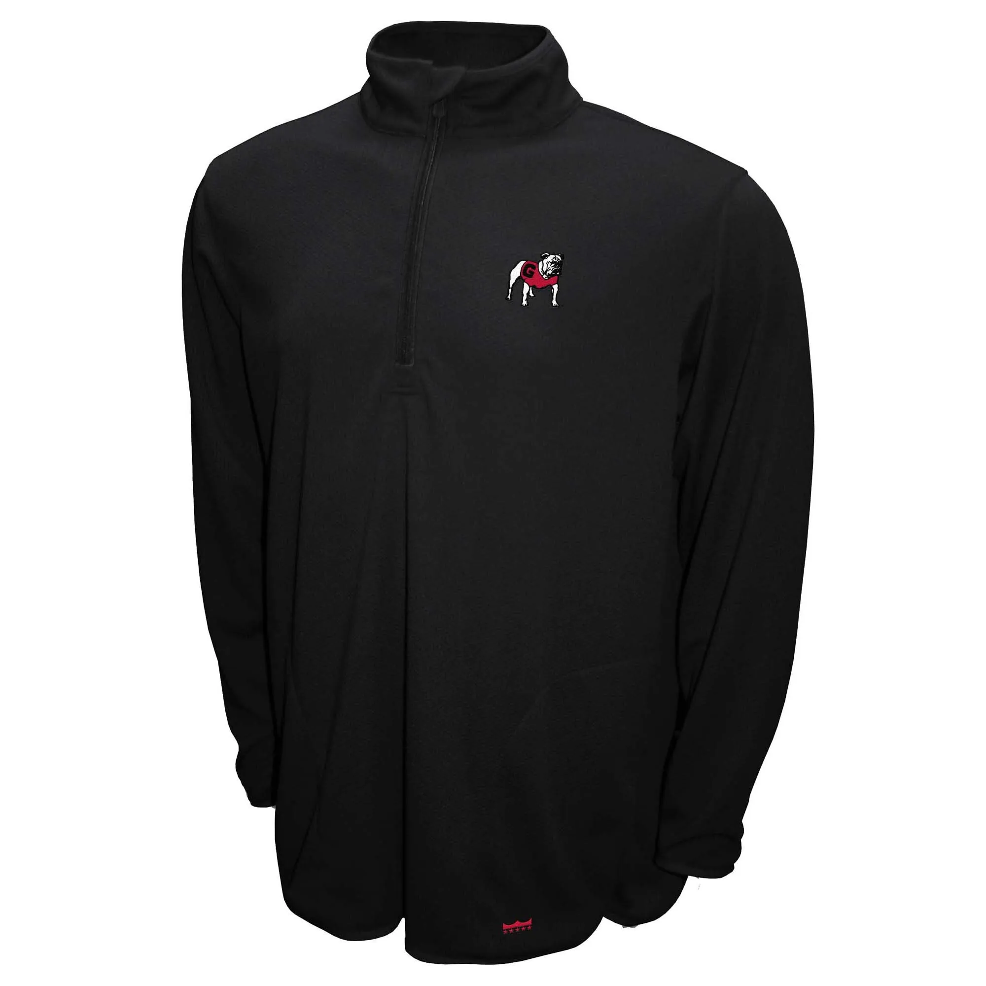 Men's Franchise Club Black Georgia Bulldogs Breeze Quarter-Zip Pullover