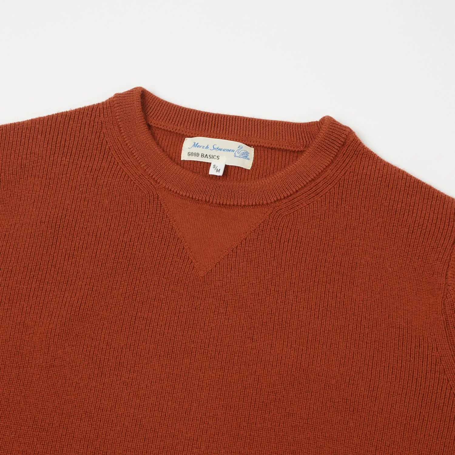 Merz b. Schwanen MWCC01 Ribbed Merino Pullover - Clay