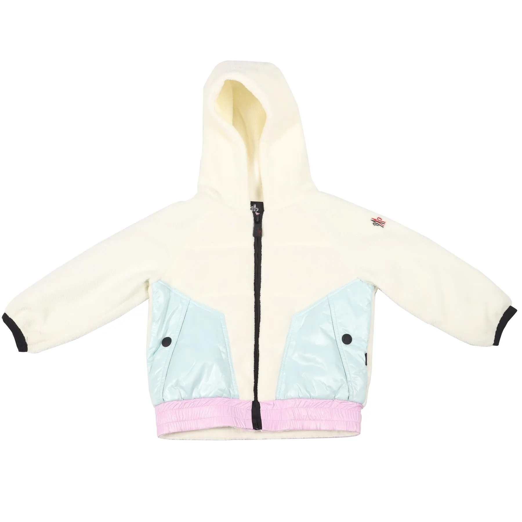 MONCLER CREAM KIDS GIRLS FLEECE HOODIE 4 YEARS