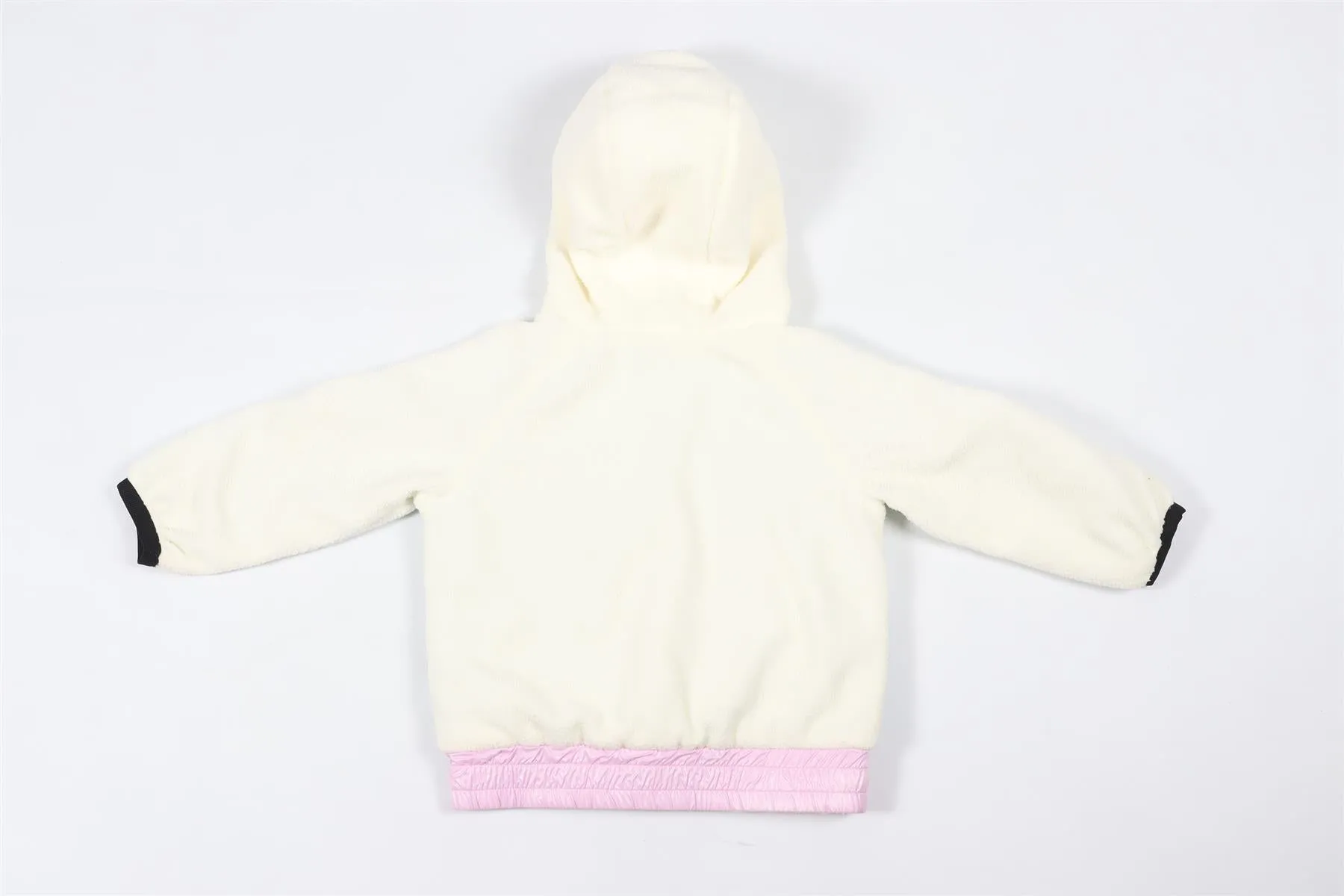 MONCLER CREAM KIDS GIRLS FLEECE HOODIE 4 YEARS