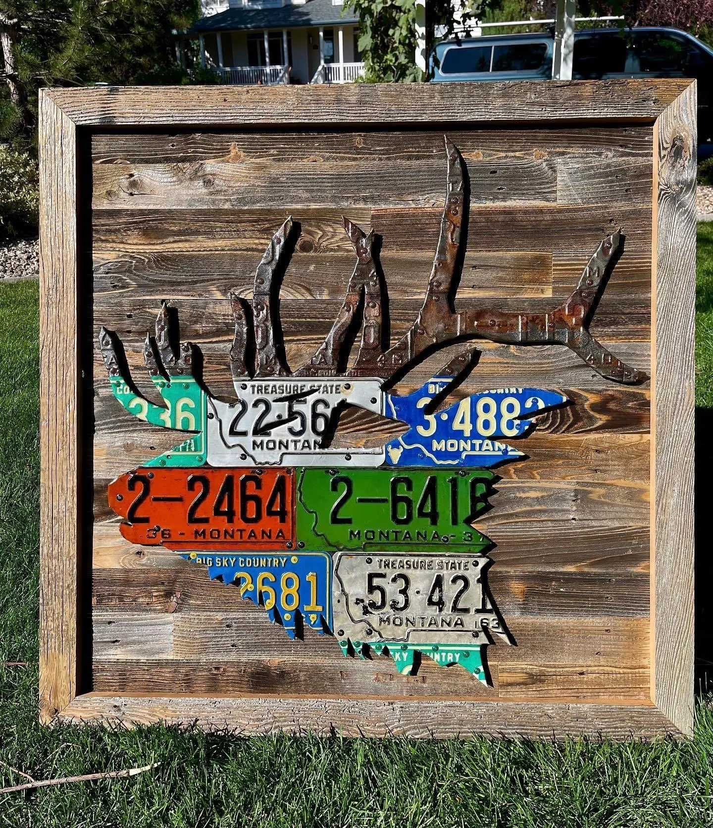 Montana Elk License Plate Art