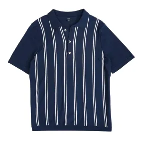 Montego Double Stripe Polo (Navy)