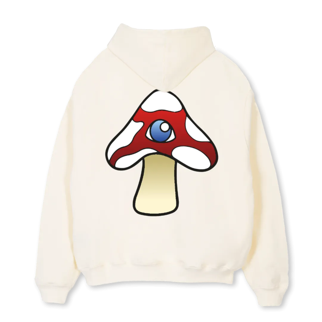 MUSHROOM MJ OW H Cream Oversized Hoodie.