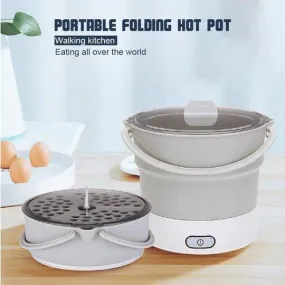 New Foldable Electric Portable Hot Pot Cooker Kettle