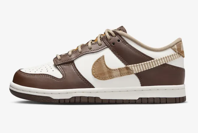 NIKE DUNK LOW GS BROWN PLAID