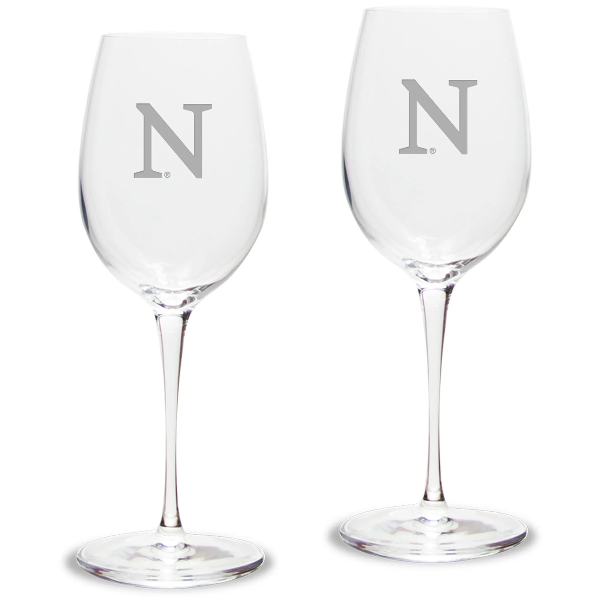 Northwestern Wildcats 12 oz. 2-Piece Luigi Bormioli Titanium White Wine Glass Set