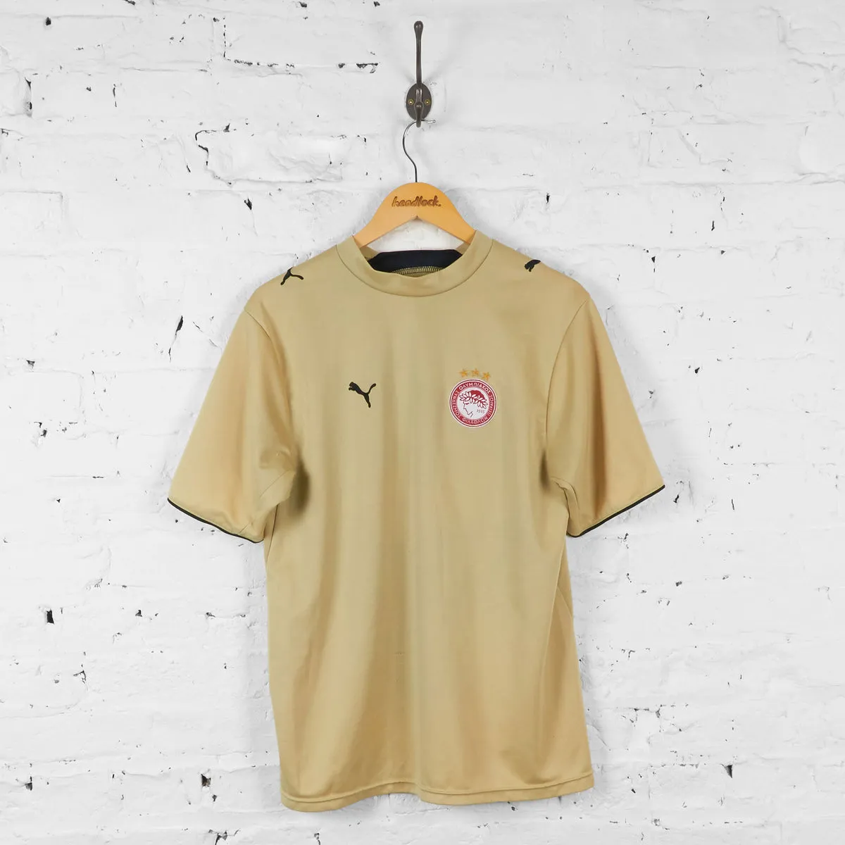 Olympiakos 2006 Puma Away Football Shirt - Gold - M