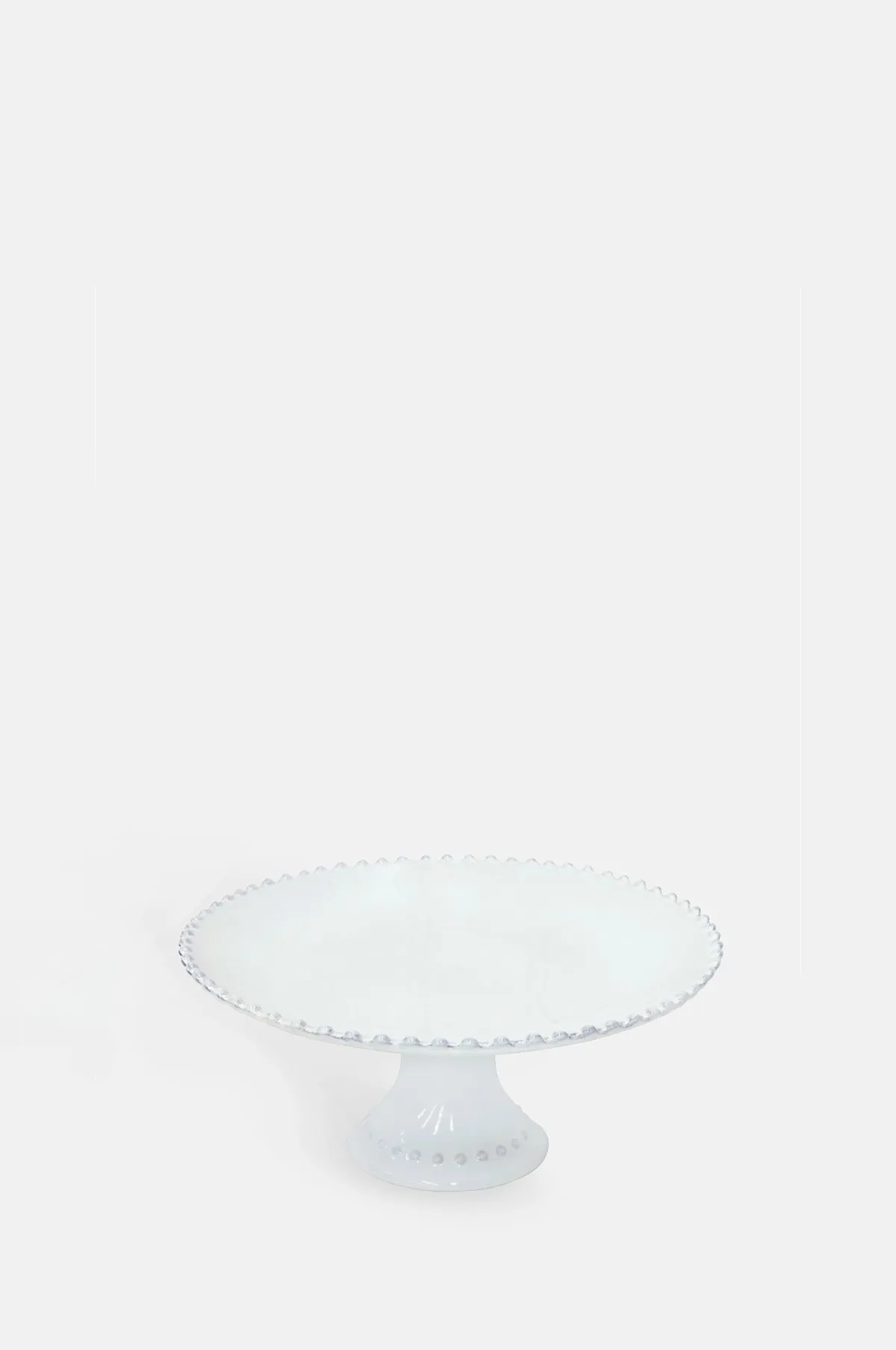 Pearl White Footed Plate 22cm