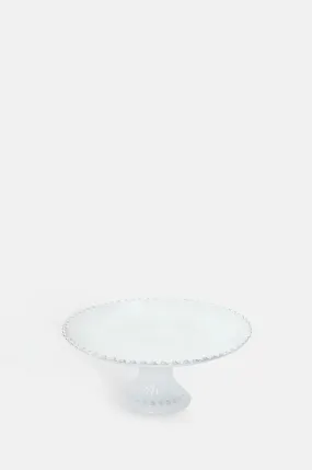 Pearl White Footed Plate 22cm