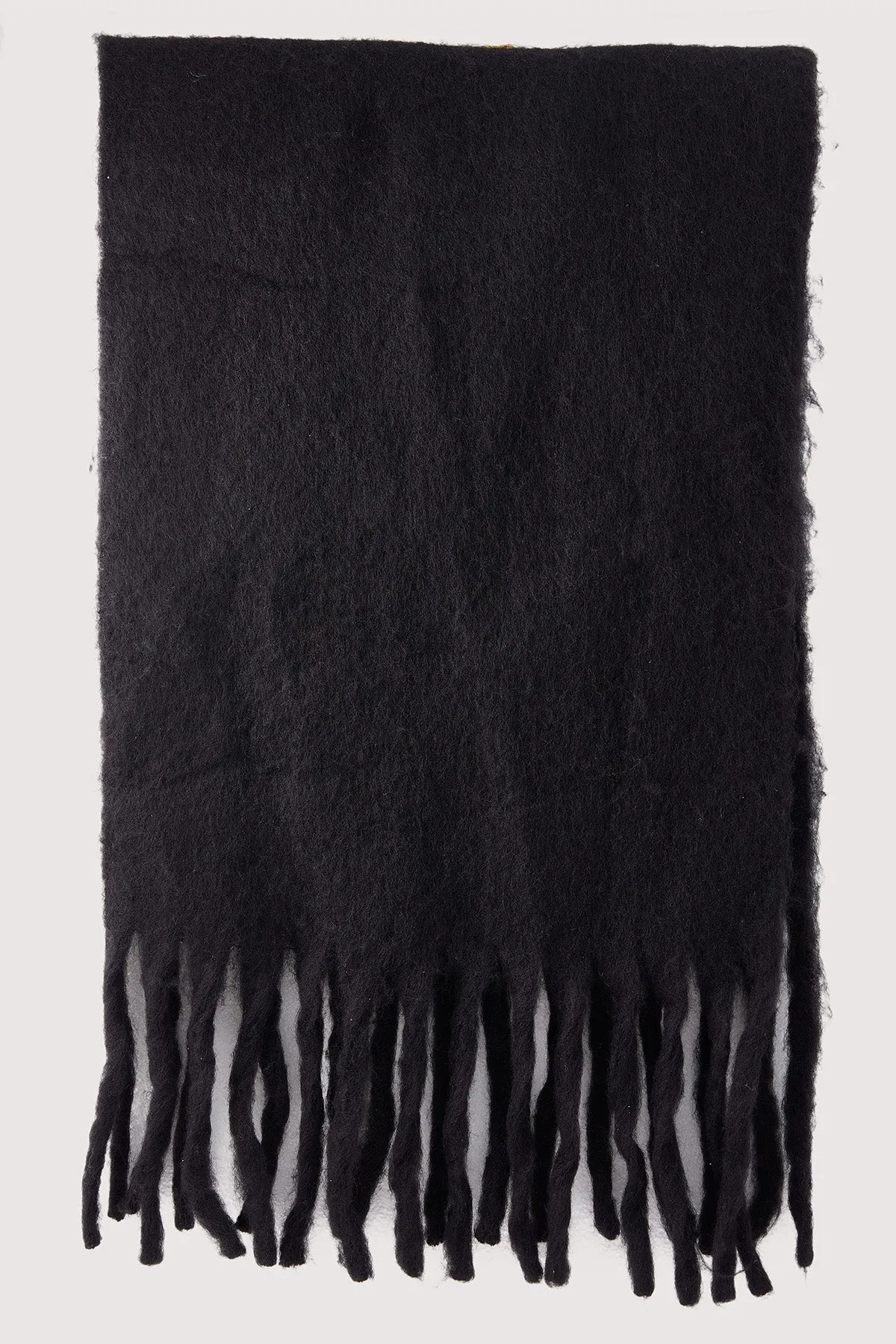 Perfect Stranger Plush Oversized Knit Scarf Black