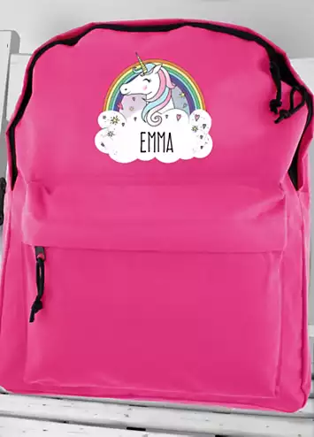 Personalised Pink Unicorn Backpack | Look Again