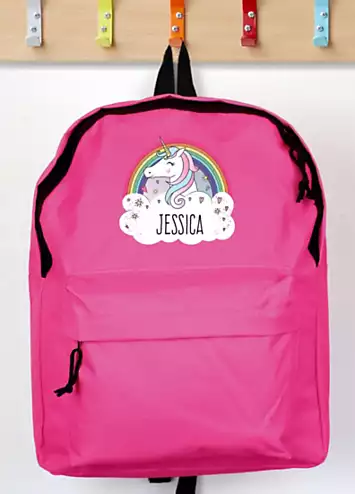 Personalised Pink Unicorn Backpack | Look Again