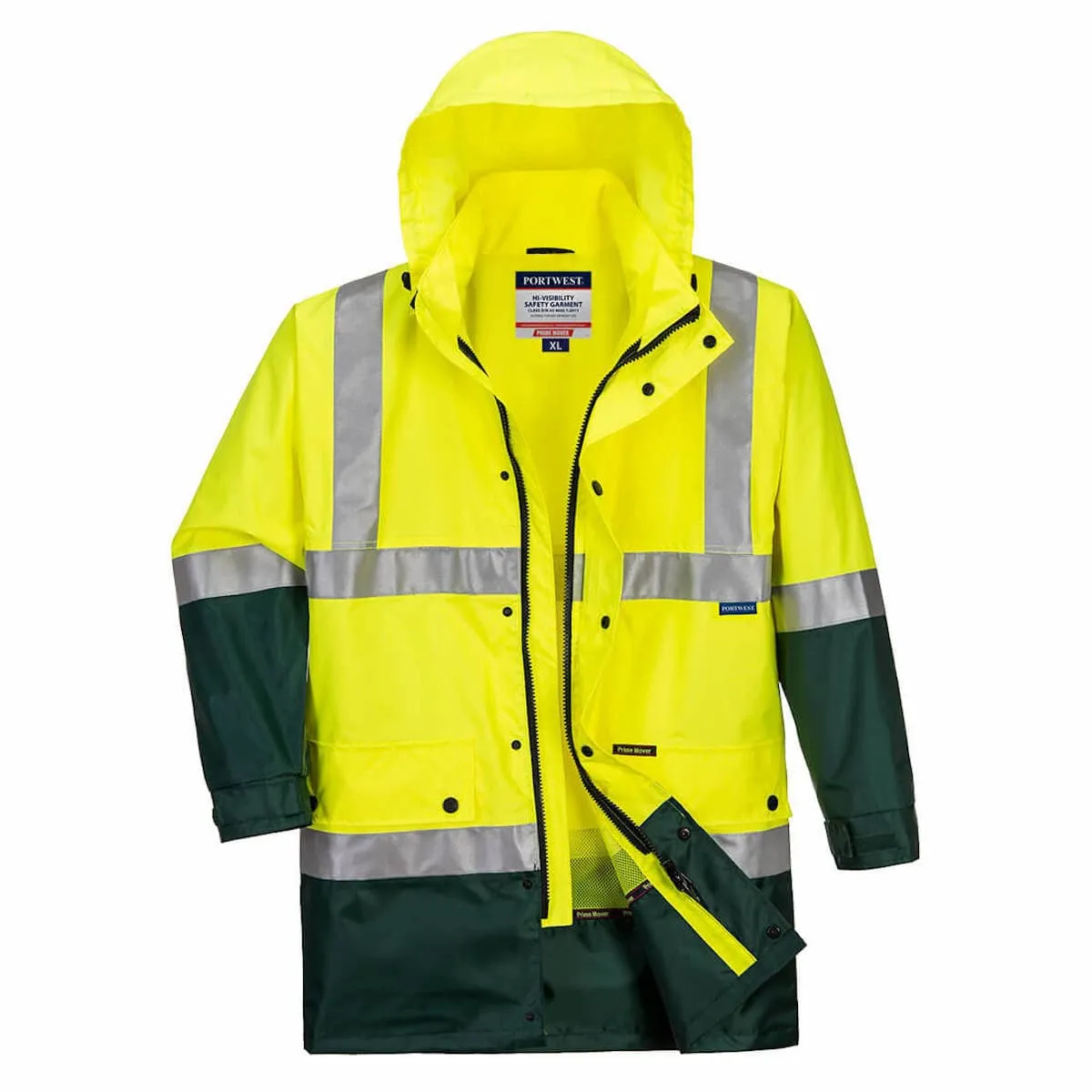 Portwest Eyre Lightweight Hi-Vis Rain Jacket with Tape MJ306