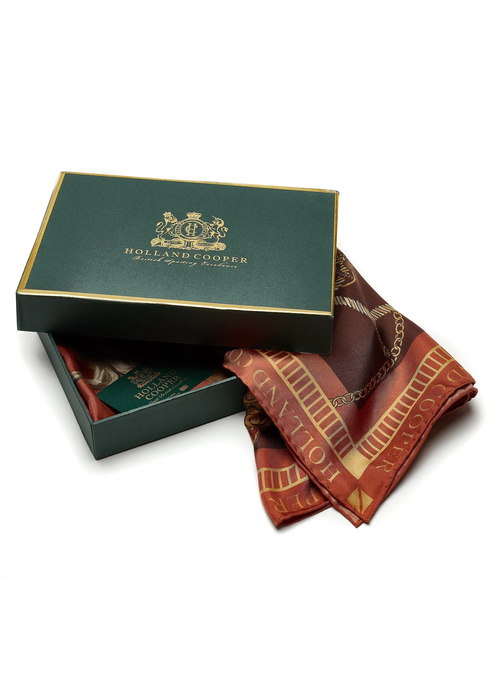 Regal Horse Silk Scarf (Caramel)