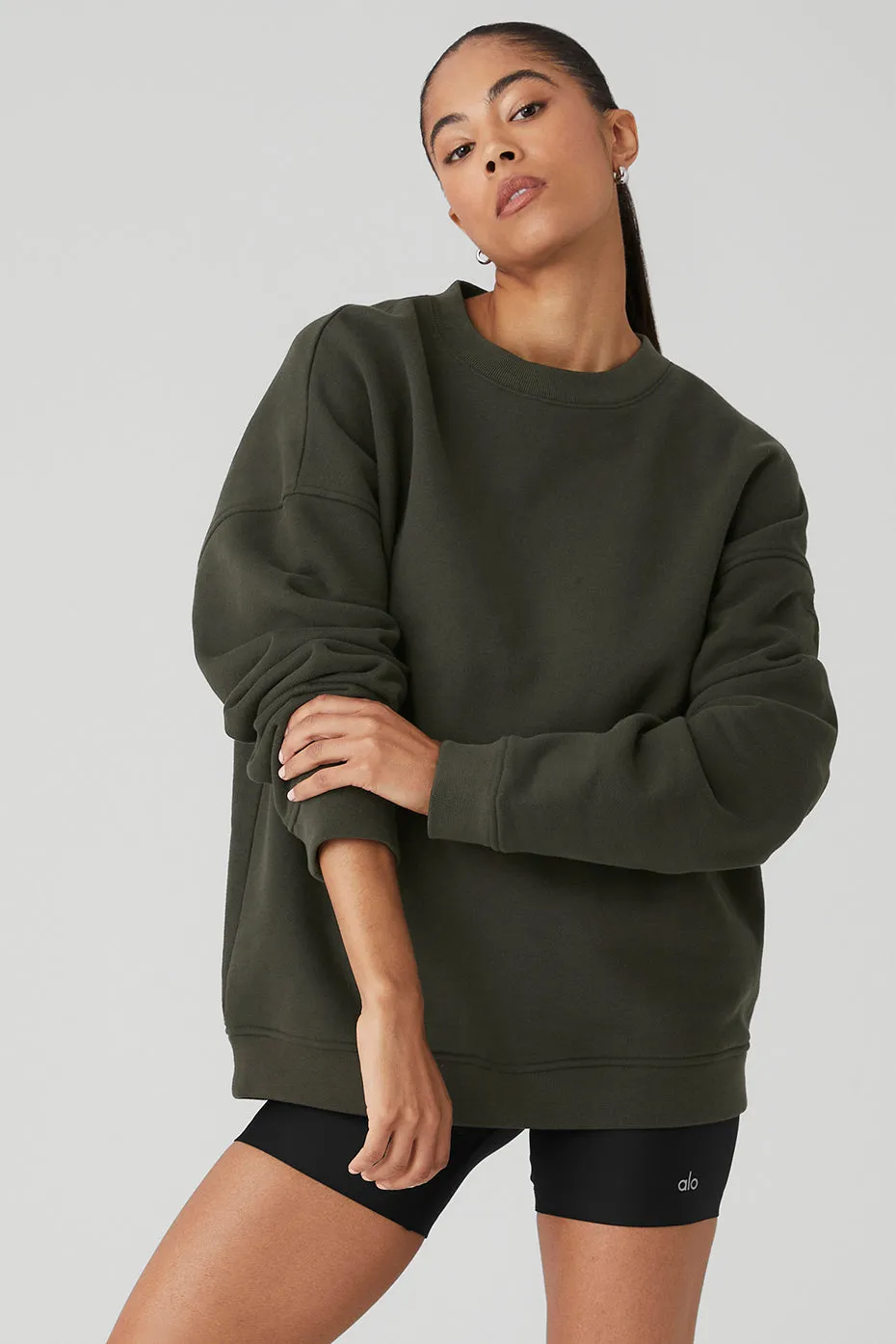 Renown Heavy Weight Crew Neck Pullover - Stealth Green