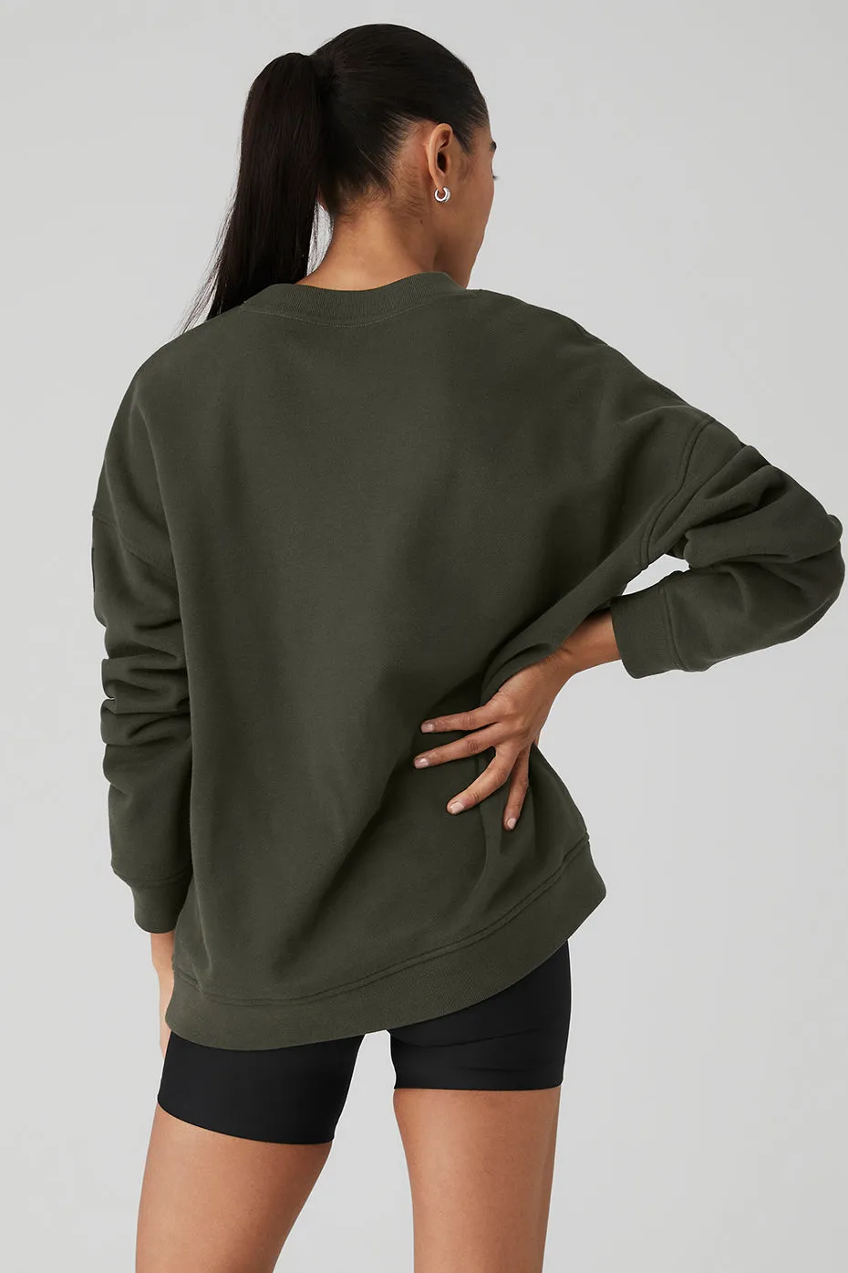 Renown Heavy Weight Crew Neck Pullover - Stealth Green