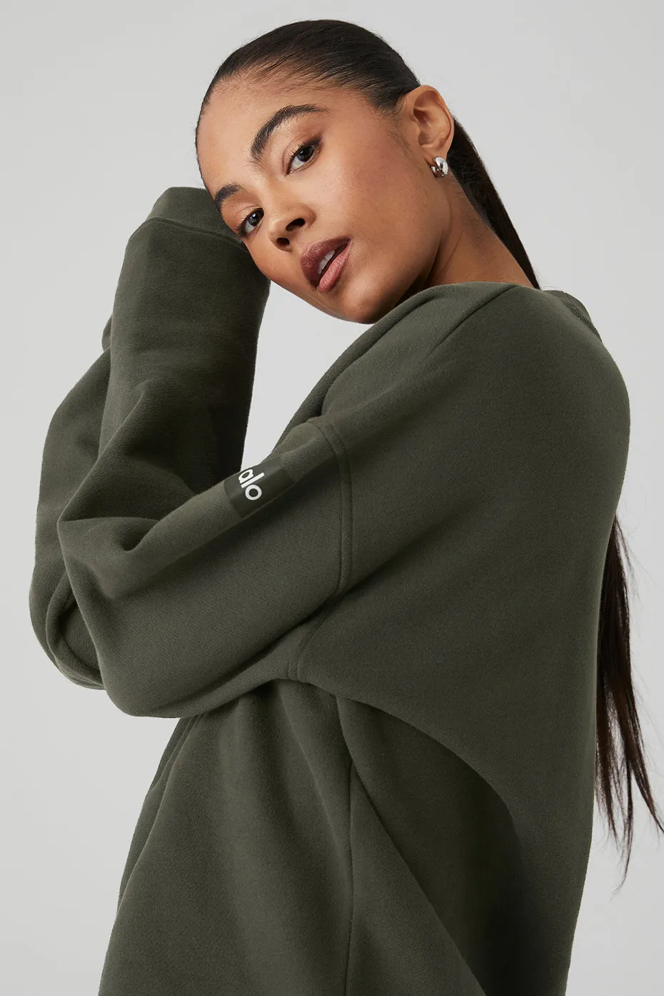 Renown Heavy Weight Crew Neck Pullover - Stealth Green