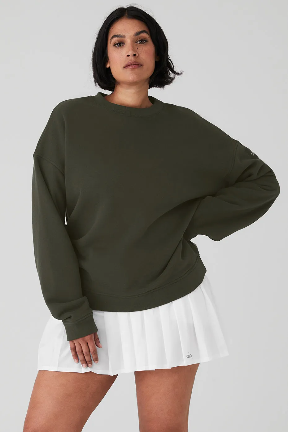 Renown Heavy Weight Crew Neck Pullover - Stealth Green