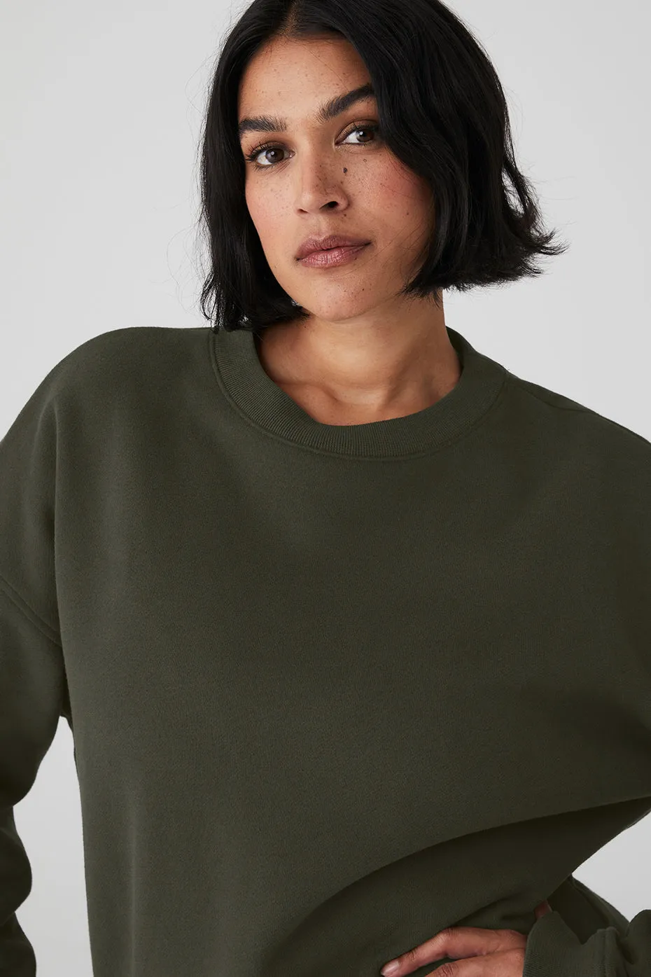 Renown Heavy Weight Crew Neck Pullover - Stealth Green