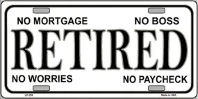 Retired License Plate Car Tag