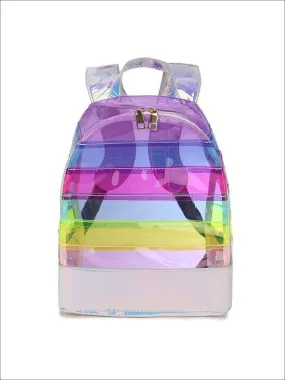 Retro Rainbow Transparent Backpack