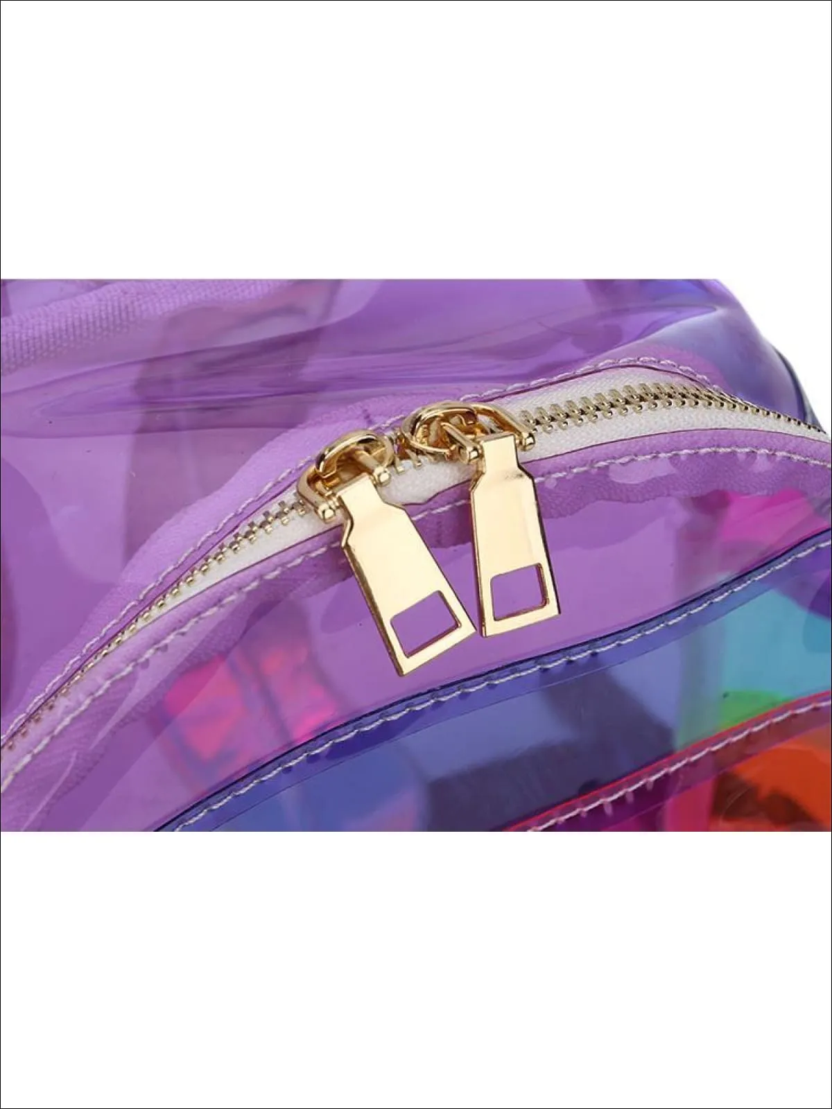 Retro Rainbow Transparent Backpack