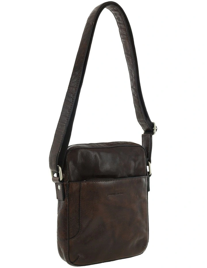 Rustic Leather Cross Body/Tablet Bag in Brown