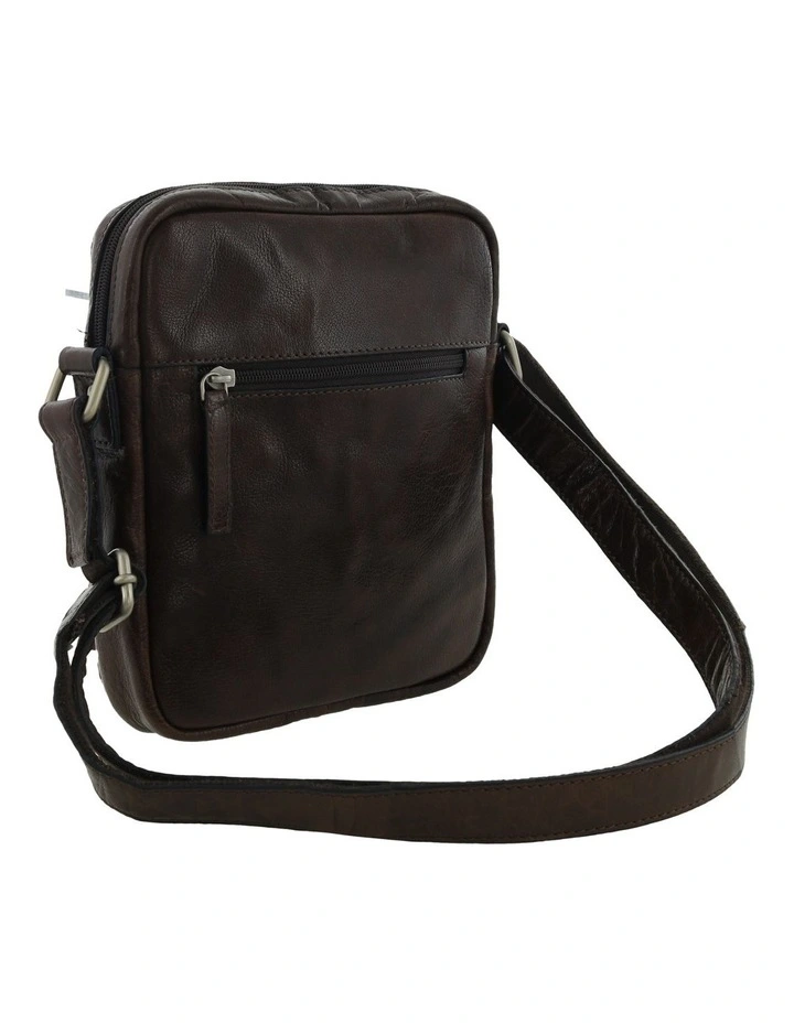 Rustic Leather Cross Body/Tablet Bag in Brown