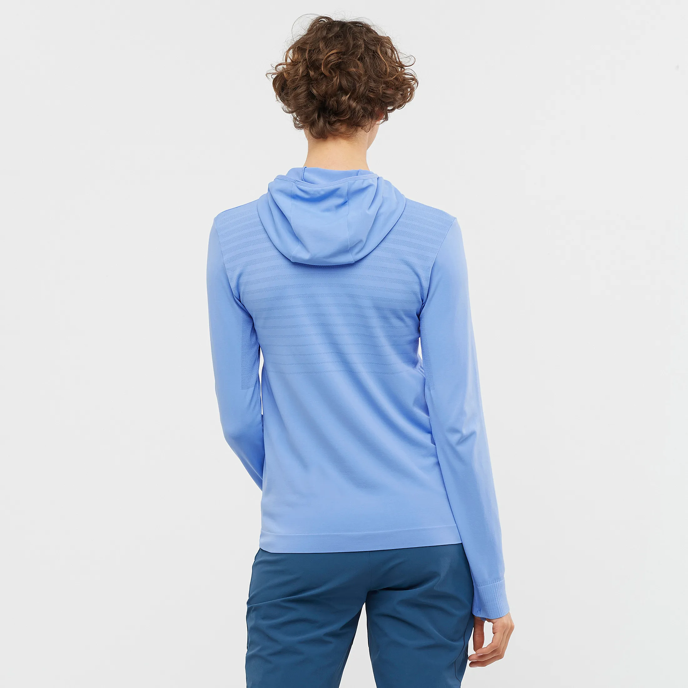 Salomon Women's Essential Seamless Hoodie Provence/Serenity | Buy Salomon Women's Essential Seamless Hoodie Provence/S