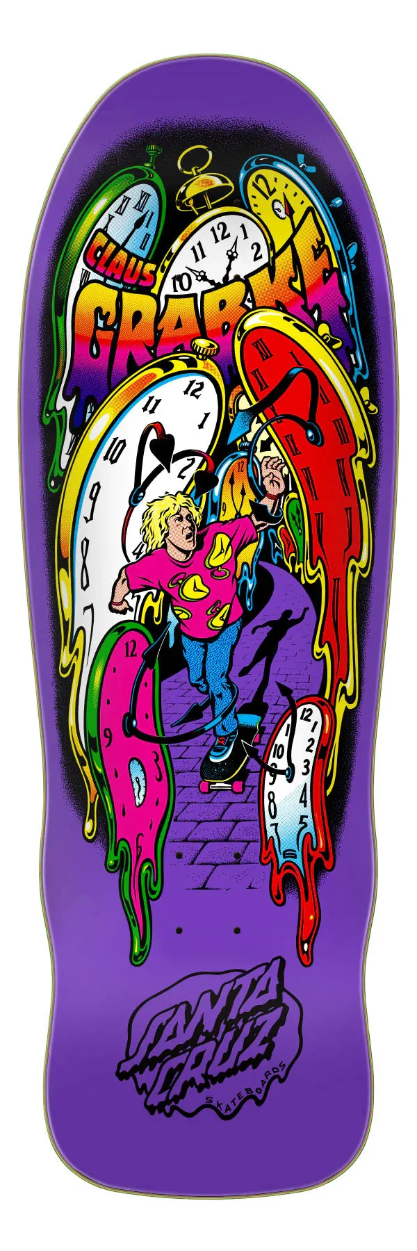 SANTA CRUZ 9.7IN GRABKE MELTING CLOCKS REISSUE SKATEBOARD DECK (11117052)