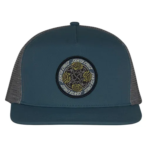 Santa Cruz Skateboards Hat Dressen Rose Solo Mesh Trucker Steel Blue/Grey