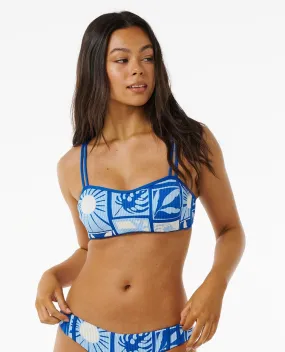 Santorini Sun D Cup Crop Bikini Top